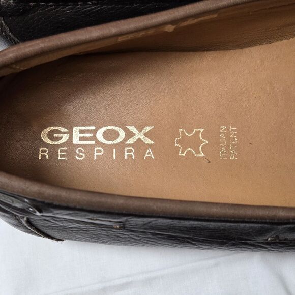 GEOX Respira Giona Brown Leather Loafers Driving Shoes Mens US 9 / EU 42 Slip On main image 6